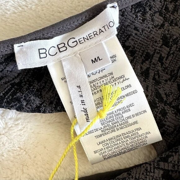 NWT BCBGeneration Mini Bodycon Dress in Licorice - Size M/L - Picture 4 of 7